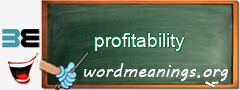 WordMeaning blackboard for profitability